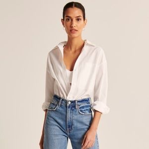 Abercrombie Oversized Poplin Button-Up Shirt - L